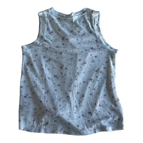 Bobeau Floral Faux Tie Front Tank Top - Picture 4 of 6